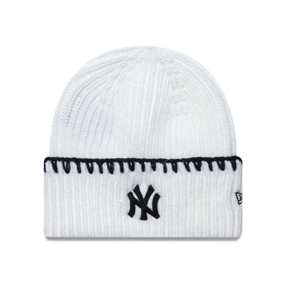 New Era Berretto Chunky Topstitch Mlb New York Yankees Women Bianco 60691289