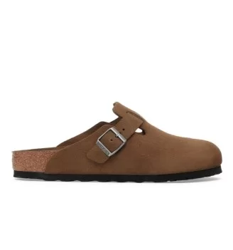 Birkenstock Ciabatte Boston Soft Footbed Stretta Dark Tea Marrone 1030861