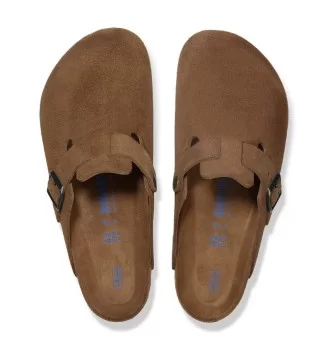 Birkenstock Ciabatte Boston Soft Footbed Stretta Dark Tea Marrone | Birkenstock | 