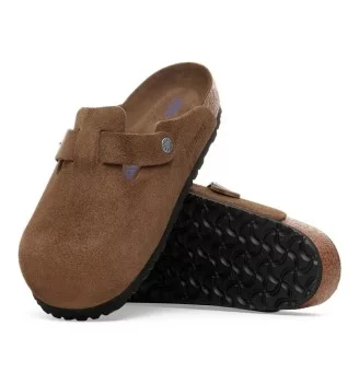 Birkenstock Ciabatte Boston Soft Footbed Stretta Dark Tea Marrone | Birkenstock | 