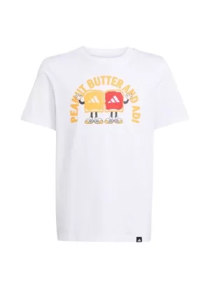 Adidas T-shirt Food Graphic Kids Jr Bianco JV5248