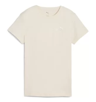 Puma T-shirt Ess Small No. 1 Small Logo W Beige Chiaro 682373-87