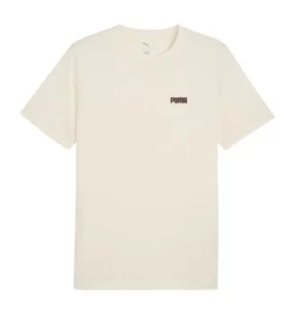 Puma T-shirt Ess Bicolor Small No. 1 Logo Beige Chiaro 684717-99