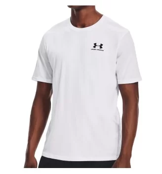 Under Armour T-shirt Left Chest Logo M Bianco 1326799 100