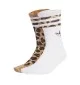 Adidas Calzini Crew Leopardati 2Paia Bianco Marrone JV7855