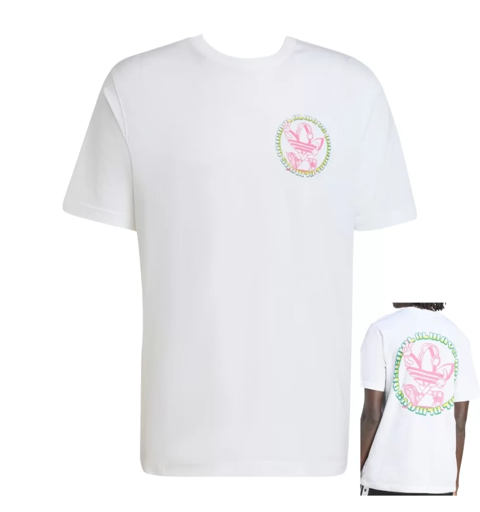 Adidas T-shirt Trefoil Series Loose Tee Bianco JW3015