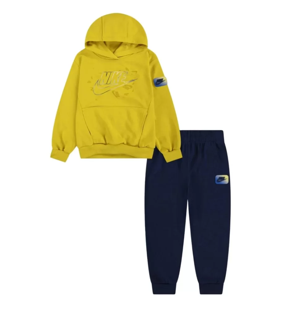 Nike Tuta Rv Gfx Ft Boys Blu Giallo 86N386-U90 86N386-U90