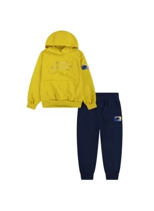 Nike Tuta Rv Gfx Ft Boys Blu Giallo 86N386-U90 86N386-U90