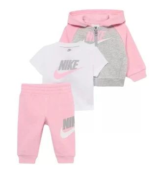 Nike Tuta Color Blocked Kids Grigio Rosa Bianco 36N341-A0W