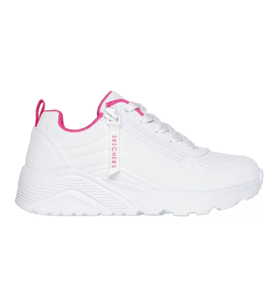 Skechers Scarpe UNO Lite - Easy Zip W Bianco Rosa 310387L WHPK