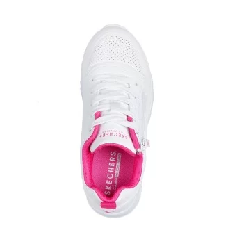 Skechers Scarpe UNO Lite - Easy Zip W Bianco Rosa | Skechers | 