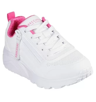 Skechers Scarpe UNO Lite - Easy Zip W Bianco Rosa | Skechers | 
