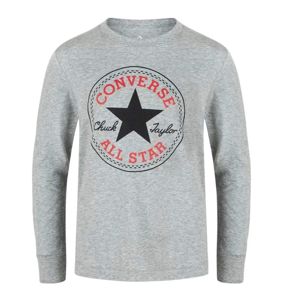 Converse Maglia Chuck Patch Kids Jr Grigio