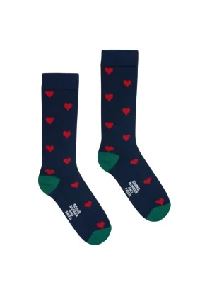 Burger And Fries Calzini Cuore Blu Navy Rosso Verde BF1402 0730