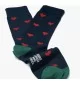 Burger And Fries Calzini Cuore Blu Navy Rosso Verde | Socks Burger and Fries | 