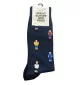 Burger And Fries Calzini Sport Blu Navy Nero | Socks Burger and Fries | 
