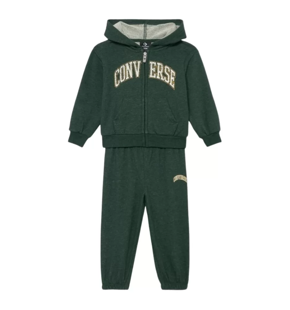 Converse Tuta Zip Cappuccio Heritage Kids Verde 9CH476-F8H