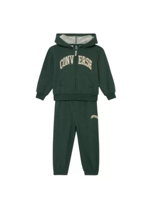 Converse Tuta Zip Cappuccio Heritage Kids Verde 9CH476-F8H