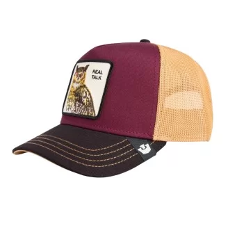 Goorin Bros Cappello Tricolor Owl Real Talk Marrone Rosso Beige