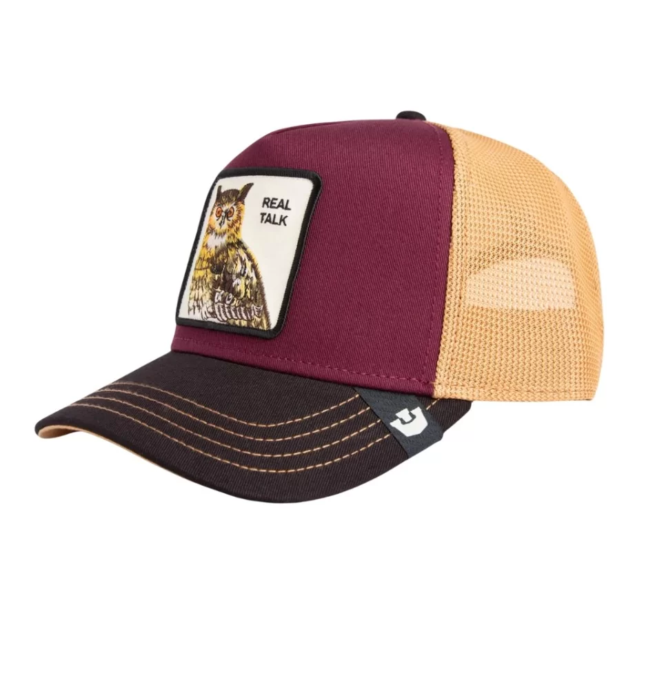 Goorin Bros Cappello Tricolor Owl Real Talk Marrone Rosso Beige