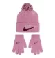 Nike Guanti Berretto Chenille Peak Kids Rosa 9A3150-ACG