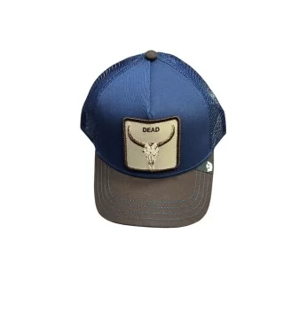 Goorin Bros Cappello Two Tone Skull Dead Blu E Grigio Scuro