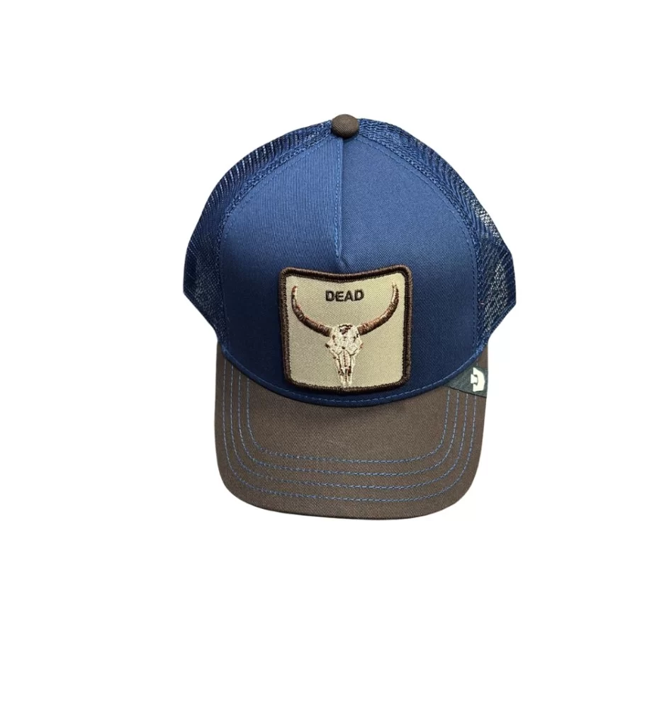 Goorin Bros Cappello Two Tone Skull Dead Blu E Grigio Scuro