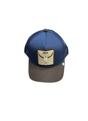 Goorin Bros Cappello Two Tone Skull Dead Blu E Grigio Scuro