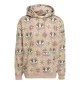 Adidas Felpa Cappuccio Tile Allover Print M Beige JW1084