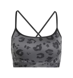 Adidas Reggiseno Aeroready All Over Print Grigio JN2662