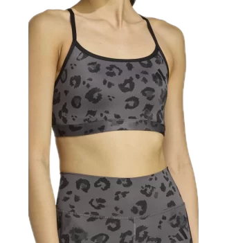 Adidas Reggiseno Aeroready All Over Print Grigio | Adidas | 