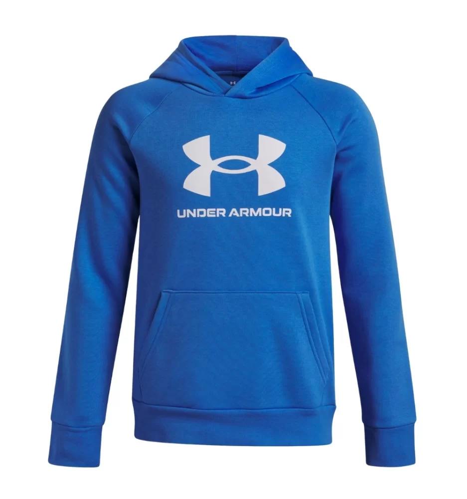 Under Armour Felpa Cappuccio Rival Fleece Big Logo Boys Blu 1379791 402