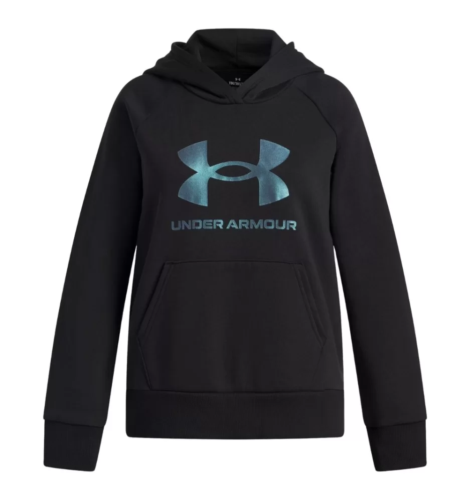 Under Armour Felpa Cappuccio Rival Fleece Shimmer Girls Nero 6004118 005