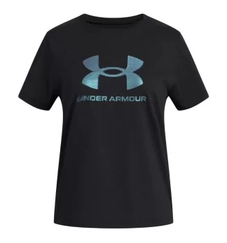 Under Armour T-shirt Rival Shimmer Girls Nero | Under Armour | 