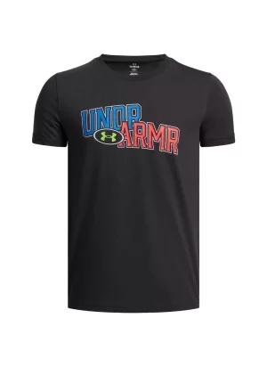 Under Armour T-shirt Overlay Wordmark Boys Nero 6005069 001