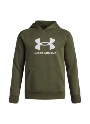 Under Armour Felpa Cappuccio Big Logo Rival Fleece Boys Verde 1379791 390