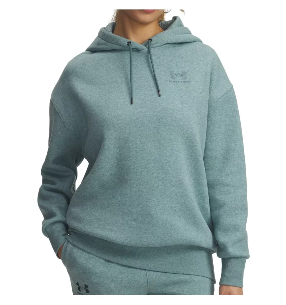 Under Armour Felpa Cappuccio Icon Fleece Oversize W Blu 1379495 0625