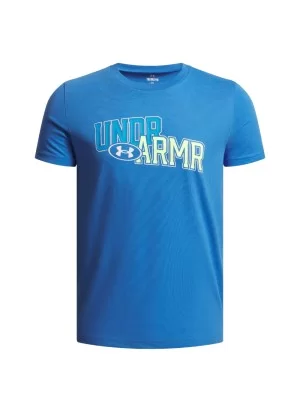Under Armour T-shirt Overlay Wordmark Boys Blu 6005069 402