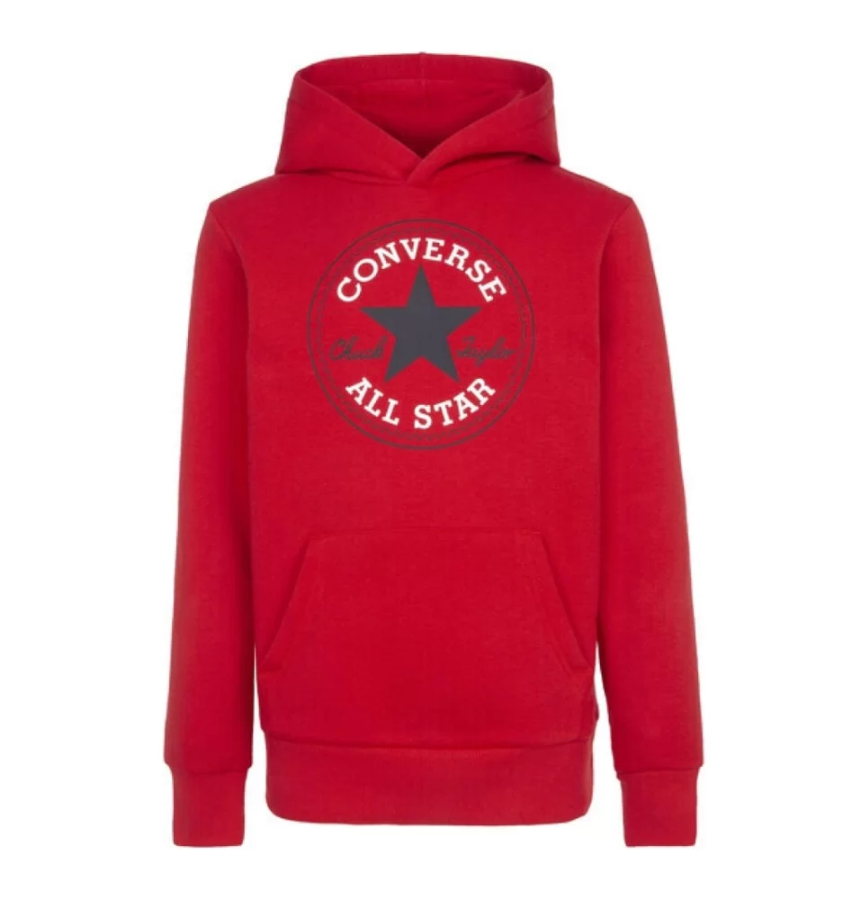 Converse Felpa Cappuccio Fleece Core Jr Rosso 9CC858-U10