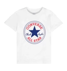Converse T-shirt Core Chuck Patch Jr Bianco 966500-001