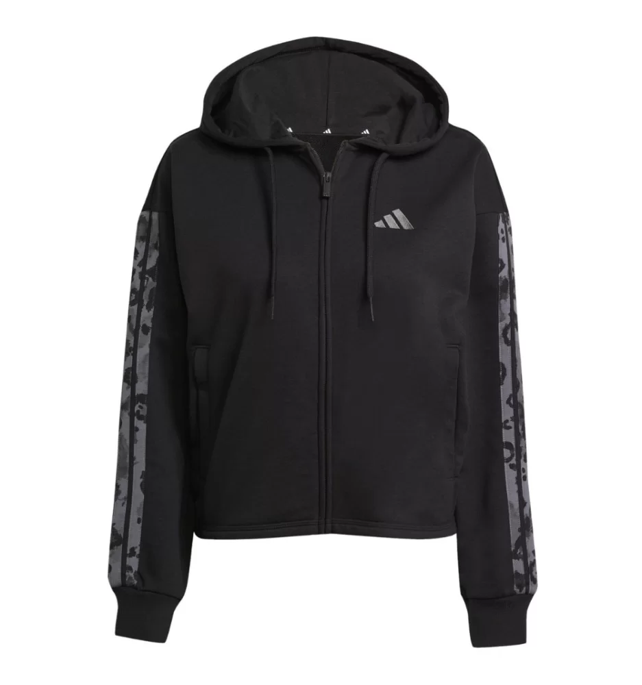 Adidas Felpa Cappuccio All Over Print W Nero JM1862