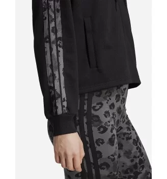 Adidas Felpa Cappuccio All Over Print W Nero | Adidas | 