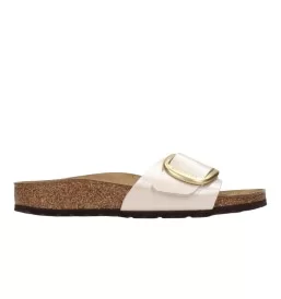 Birkenstock Ciabatte Madrid Big Buckle Birko Flor Graceful W Pearl Bianco 1015279