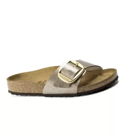 Birkenstock Ciabatte Madrid Big Buckle Birko Flor Graceful W Taupe 1016237