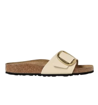 Birkenstock Ciabatte Madrid Big Buckle Nubuck W Ecru 1026604