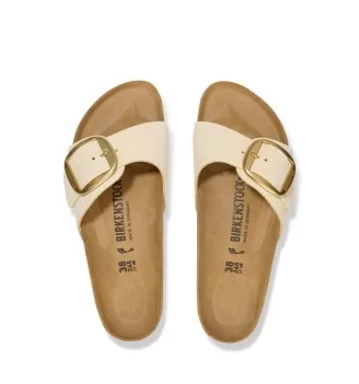 Birkenstock Ciabatte Madrid Big Buckle Nubuck Stretta W Ecru | Birkenstock | 