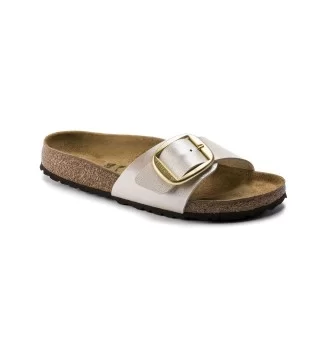 Birkenstock Ciabatte Madrid Stretta Big Buckle Birko Flor Graceful W Pearl Bianco | Birkenstock | 