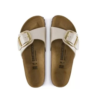 Birkenstock Ciabatte Madrid Stretta Big Buckle Birko Flor Graceful W Pearl Bianco | Birkenstock | 