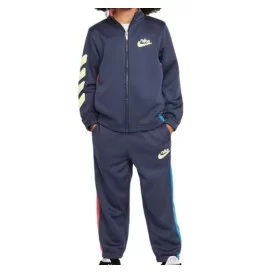 Nike Tuta Zip Color Blocked Blu Scuro 86L738-U2Y