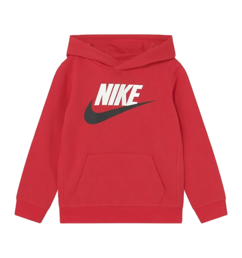 Felpa Nike Cappuccio Club Rosso Bianco | Nike | 